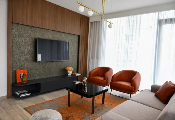 Spacious Uc Odalı Apartment Odası