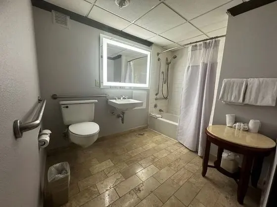 Oda, 1 En Büyük (King) Boy Yatak, Engellilere Uygun (Mobility/Hearing,tub w grab bars)