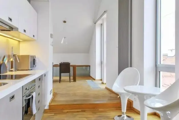 Deluxe Çatı Katı (Loft), 1 Yatak Odası, Balkon (Haštalská 23)