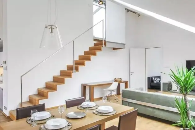 Deluxe Çatı Katı (Loft), 1 Yatak Odası, Balkon (Haštalská 23)