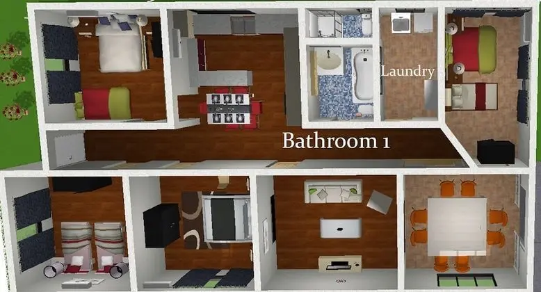 Family Ev, Birden Çok Yatak, 2 Banyolu, Avlu Manzaralı
