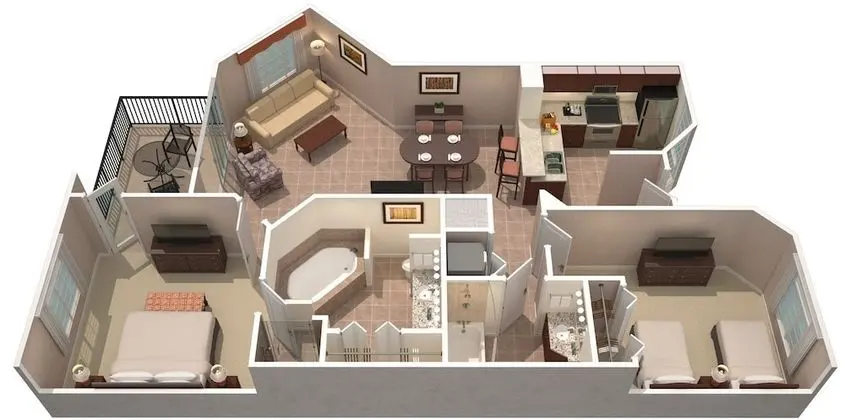 Deluxe Süit, 2 Yatak Odası, Engellilere Uygun