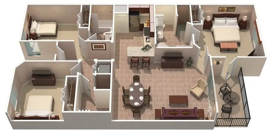 Superior Süit, 3 Yatak Odası (3 Bathrooms)
