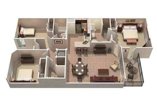 Superior Süit, 3 Yatak Odası (3 Bathrooms)