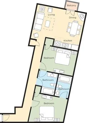 Standard Daire, 2 Yatak Odası, Sigara İçilmez