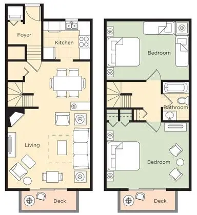 Deluxe Apart Daire, 2 Yatak Odası, Mutfak