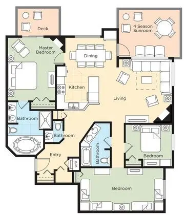 Deluxe Apart Daire, 3 Yatak Odası, Mutfak
