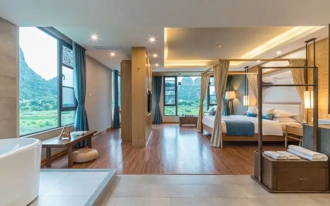 Deluxe Stüdyo, 1 Yatak Odası, Küvet, Dağ Manzaralı