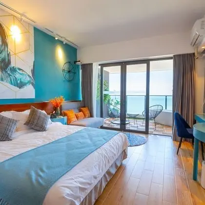 Deluxe Tek Büyük Yataklı Oda, Küvet, Deniz Manzaralı