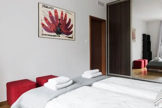 Deluxe Apart Daire, 1 Yatak Odası, Balkon (for 4 people, Łobzowska Street)