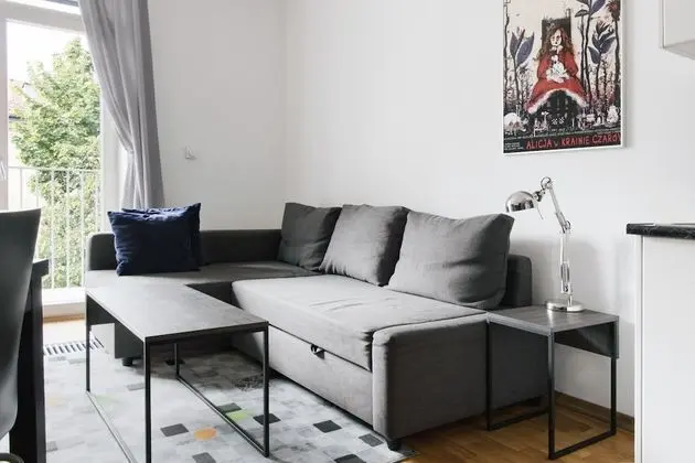 Deluxe Apart Daire, 1 Yatak Odası, Balkon (for 4 people, Łobzowska Street)