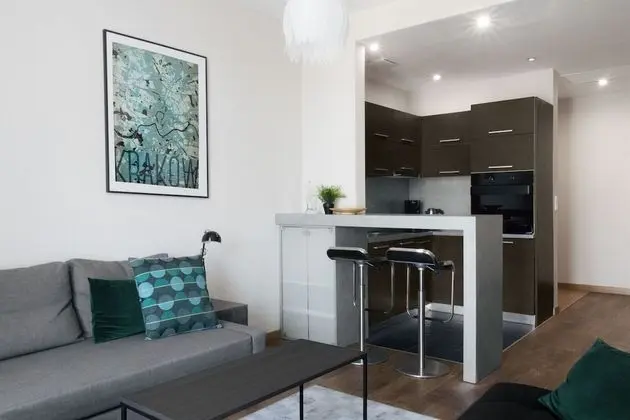 Deluxe Apart Daire, 1 Yatak Odası, Balkon (for 4 people, Łobzowska Street)