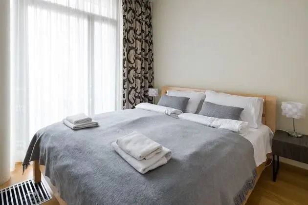 Deluxe Apart Daire, 2 Yatak Odası, Balkon (for 6 people, Łobzowska Street)