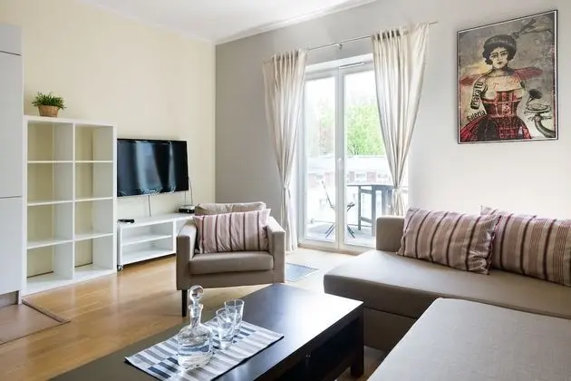 Deluxe Apart Daire, 2 Yatak Odası, Balkon (for 6 people, Łobzowska Street)