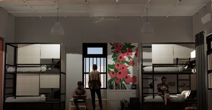 Female dorm with share bathroom