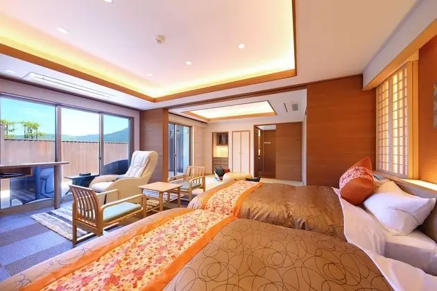Superior Villa, 2 Yatak Odası, Sigara İçilmez (STD,OpenAirBath,Jacuzzi,C,Hanayoshi)