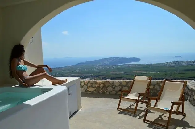 Villa, Sıcak Su Havuzu, Deniz Manzaralı (Thirassia)