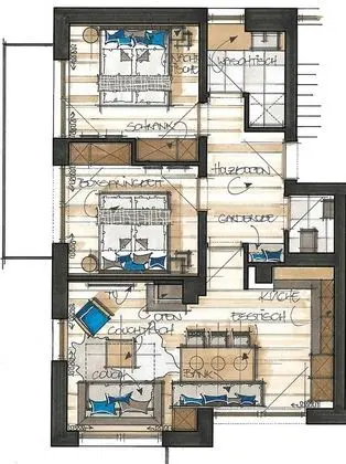 Apart Daire, 2 Yatak Odası, Teras, Bahçe Manzaralı (Lebens.Kraft)