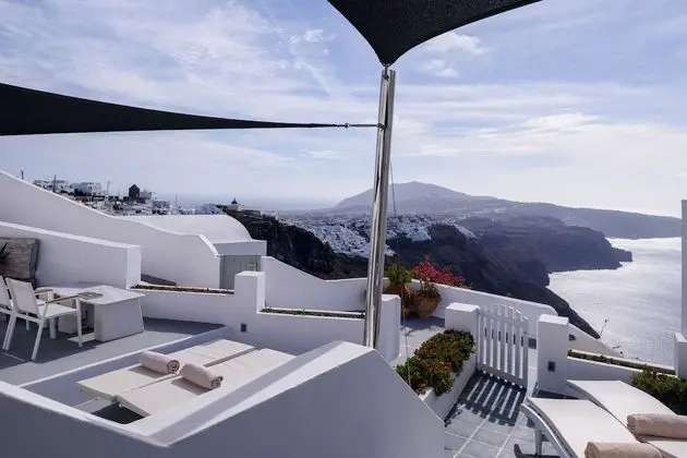 Honeymoon Stüdyo Süit, Sıcak Su Havuzu, Deniz Manzaralı (Annex, Indoor HotTub and Caldera View)