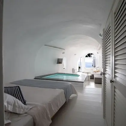 Honeymoon Stüdyo Süit, Sıcak Su Havuzu, Deniz Manzaralı (Annex, Indoor HotTub and Caldera View)