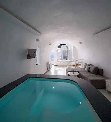 Honeymoon Stüdyo Süit, Sıcak Su Havuzu, Deniz Manzaralı (Annex, Indoor HotTub and Caldera View)