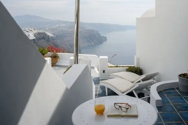 Honeymoon Stüdyo Süit, Sıcak Su Havuzu, Deniz Manzaralı (Annex, Indoor HotTub and Caldera View)