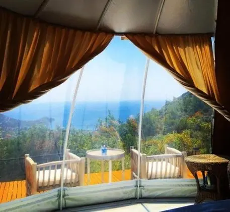 Glamping Çadır, Deniz Ve Dağ Manzaralı, Teraslı