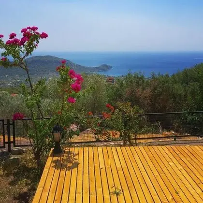 Glamping Çadır, Deniz ve Dağ Manzaralı, Teraslı