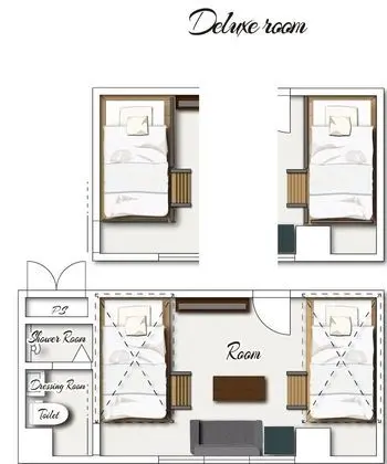 Deluxe Oda, Sigara İçilmez (4 Single Beds)