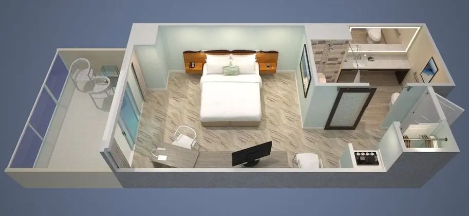 Oda, 1 En Büyük (King) Boy Yatak, Engellilere Uygun, Resort Manzaralı